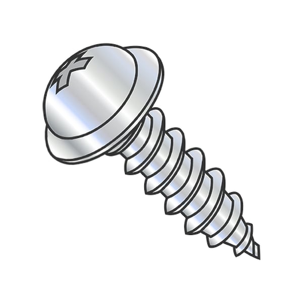 Usa Industrials Self-Drilling Screw, #10-16 x 3/8", Zinc Plated Steel Round Head Phillips Drive BULK-SCRW-16231 - main